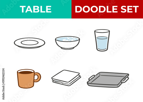 Table doodle set
Vector doodle set on a white background