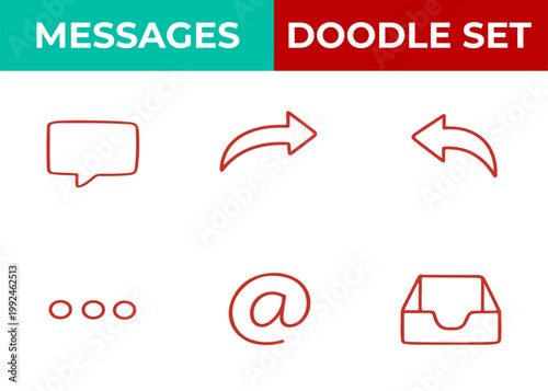 Messages doodle set
Vector doodle set on a white background