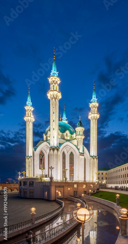 Kul Sharif mosque in Kazan Kremlin, Tatarstan, Russia. It is tourist attraction of Kazan. Kremlin. The main attraction of the city of Kazan.