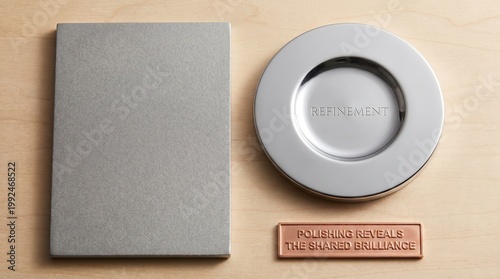 Next to a Minimalist Sandblasted Metal Object