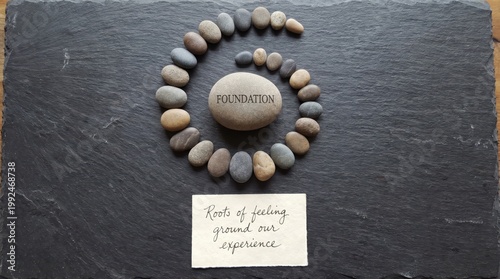 The Foundation Spiral of Stones Reflecting Roots of Experience