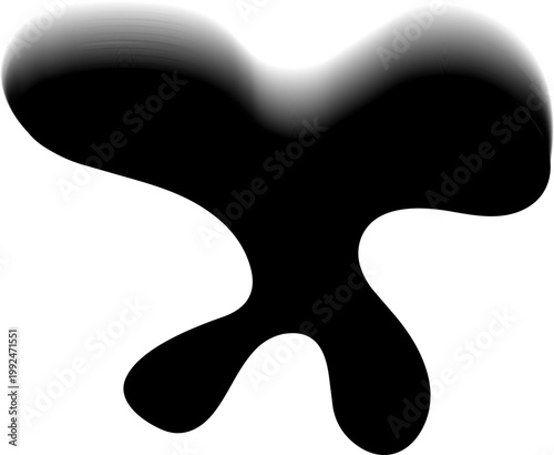 Small symmetrical abstract blob with balanced form and gradient blur edge.