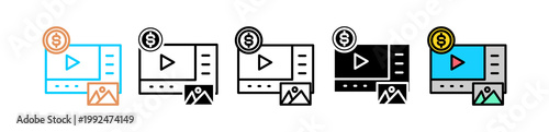 Paid Content multyple icon