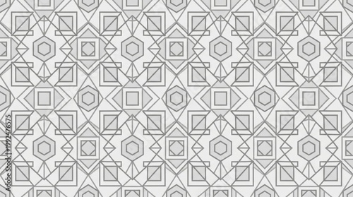 Intricate geometric pattern with repeating shapes in a seamless design