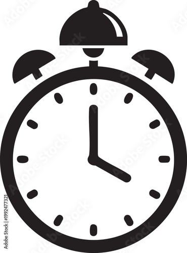 Vintage alarm clock showing time icon with schedule, deadline