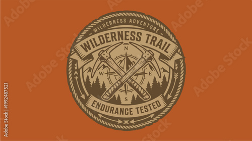 Wilderness Trail Endurance Tested Vintage Outdoor Adventure Badge.