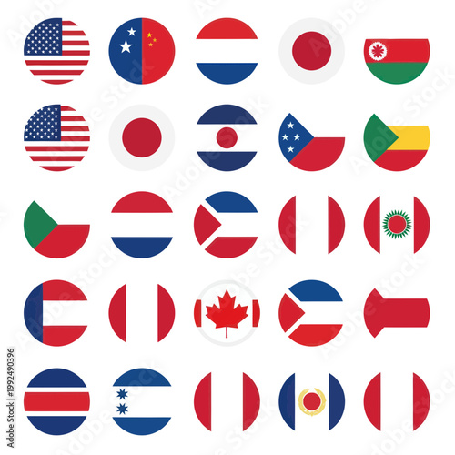 Free Download Collection of Round National Flags - International Symbols - GFXLoad