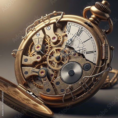 An old broken watch machine