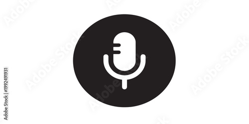 Microphone Icon Sound Recording Symbol.