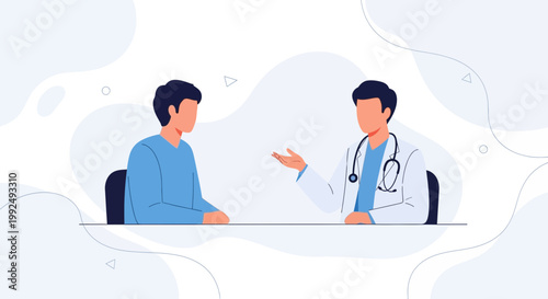 Doctor consulting patient, medical consultation, healthcare, professional medical advice