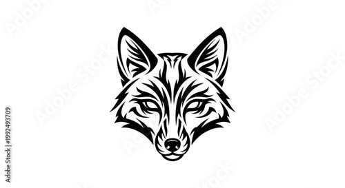 Detailed illustration of a fox face.