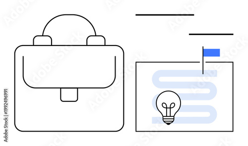 Business planning concept. Business tools for structured strategy development and efficient innovation. Business planning supports goal setting, productivity, and success. Ideal for startups
