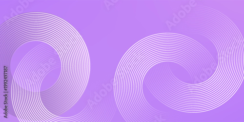 Abstract circle lines on pink and purple background. Geometric stripe line art design for poster, brochure, cover, website, header, web banner, presentation.