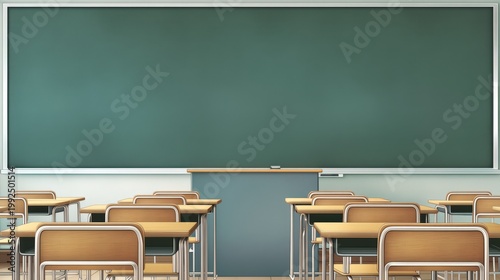誰もいない静かな教室の黒板
