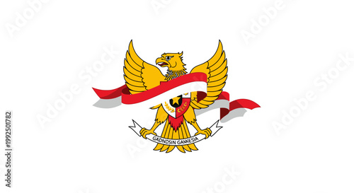Garuda Pancasila Indonesian emblem symbol.