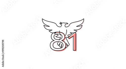 Winged Logo Design Symbol Emblem.