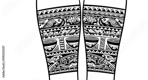 Traditional Maori Tribal Tattoo Design.