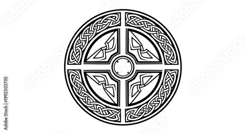Quadro su tela Intricate Celtic Knotwork Circle Design.