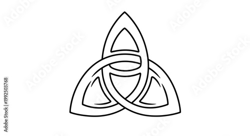Triquetra Celtic knot symbol representing trinity and eternal life.