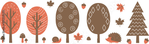 Cute robot character set with mechanical tools and gears for STEM education