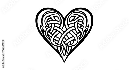 Celtic knot heart symbol design.