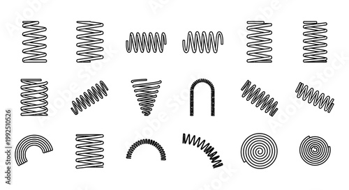collection of various spring types wire coils and metal springs
