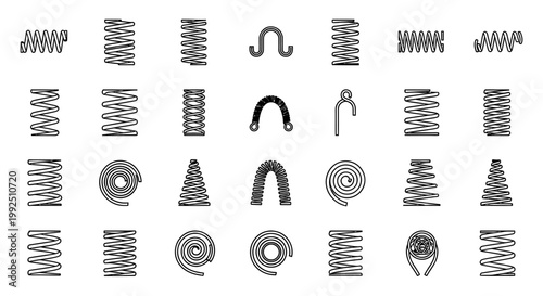 various types of springs and coils diverse industrial engineering elements