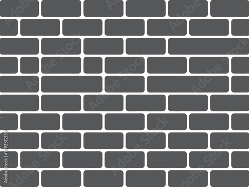 A seamless pattern of gray bricks with white mortar