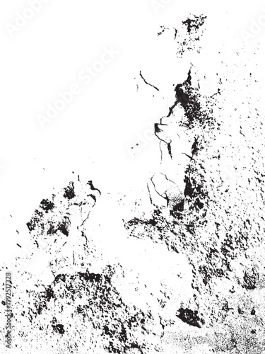 Black and White Grunge Corner Edge Texture Background Overlay