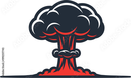Conceptual graphic of a devastating nuclear detonation's mushroom cloud, representing a profound impact, immense power, and a critical turning point in history or future events
