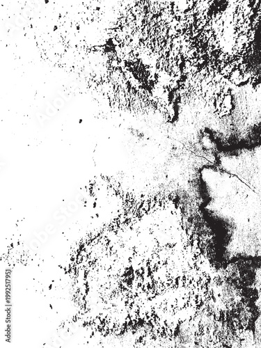 Abstract Monochrome Broken Plaster Grunge Texture Overlay