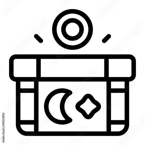 Charity Box Line Icon