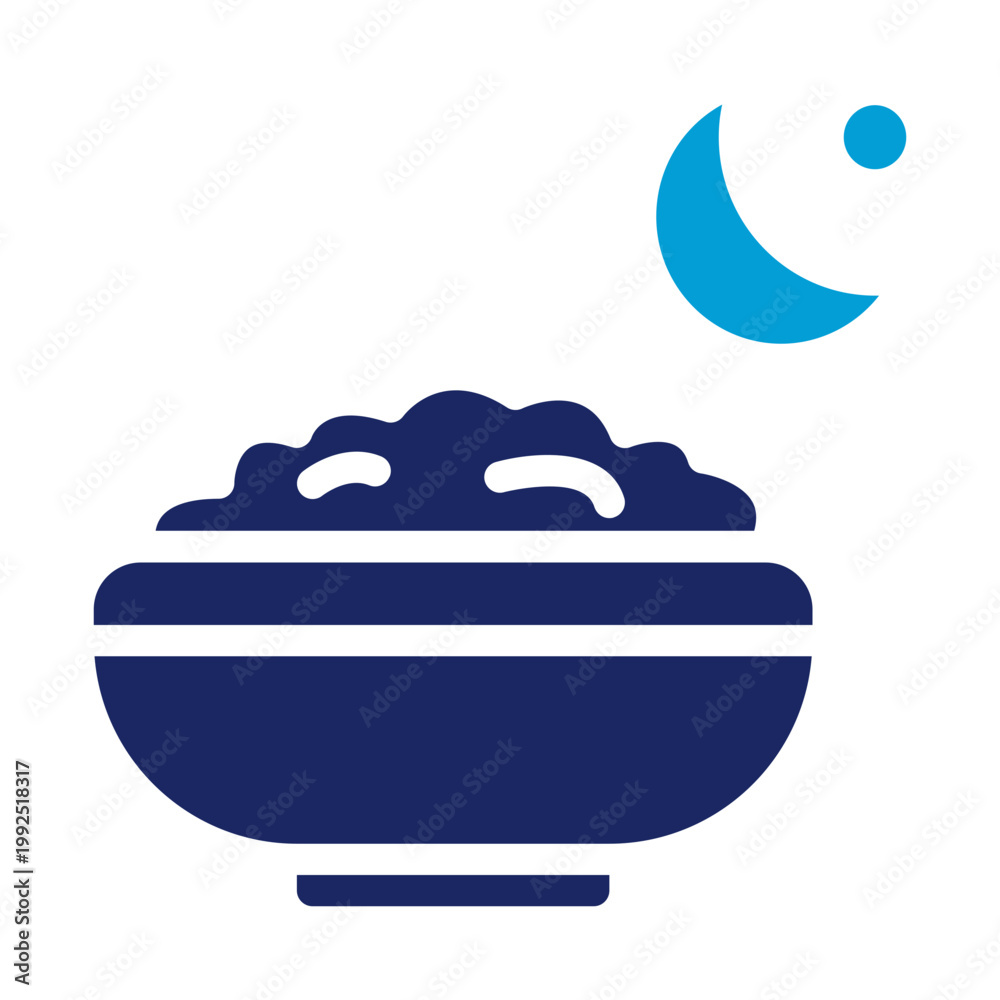 Obraz premium Iftar Rice Bowl Duotone