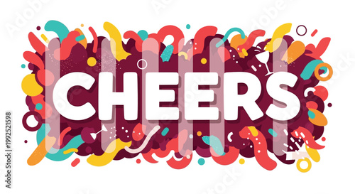 Vibrant Celebration Unfolds with Cheers and Colorful Confetti Everywhere Outdoors