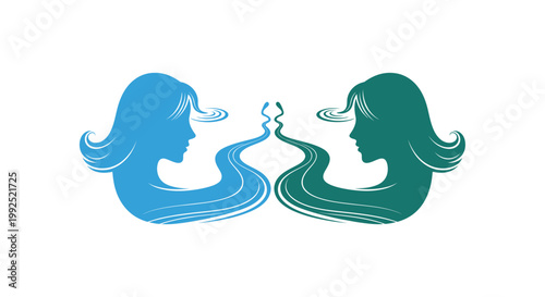 Two women faces talk emotionally indoors