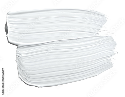 White textured paint stroke with visible brush marks