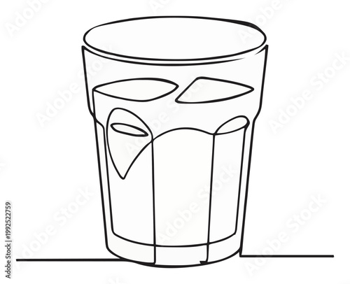 Virgin mojito mocktail line art icon. Generative AI