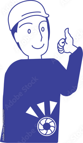 現場仕事の熱中症対策のイラスト