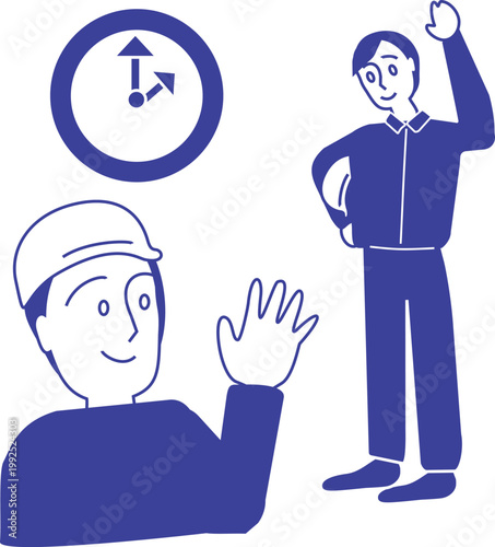 現場仕事の熱中症対策のイラスト