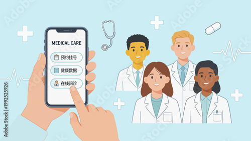 Medical care app with doctors