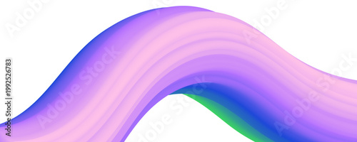 Fluid wave with vibrant pink blue and green gradients flowing smoothly