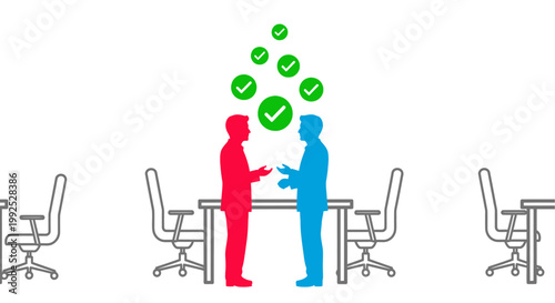 Business people discussing and agreeing on a deal.