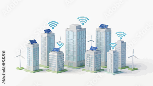 Futuristic ecofriendly cityscape