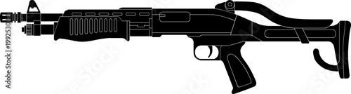 SPAS 12 shotgun silhouette vector illustration