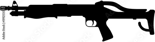 SPAS 12 shotgun silhouette vector illustration
