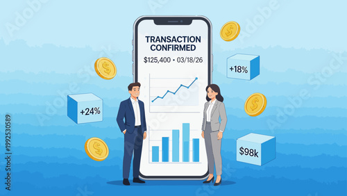 Business transaction confirmation on smartphone