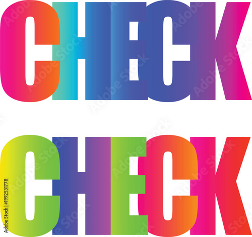 Bold, multicolored, repeating 