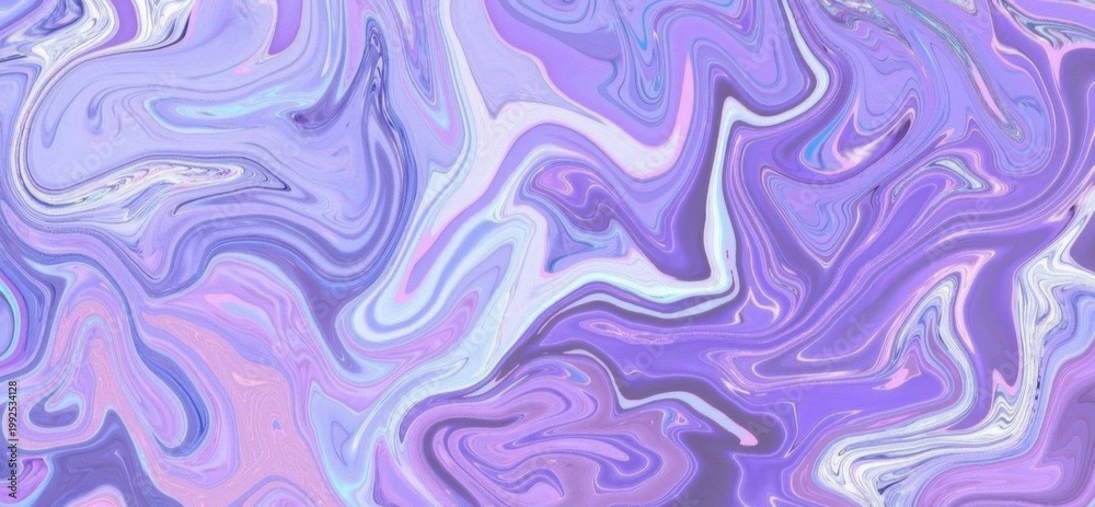Fototapeta premium Vibrant purple liquid swirls in a mesmerizing abstract pattern on a white background.