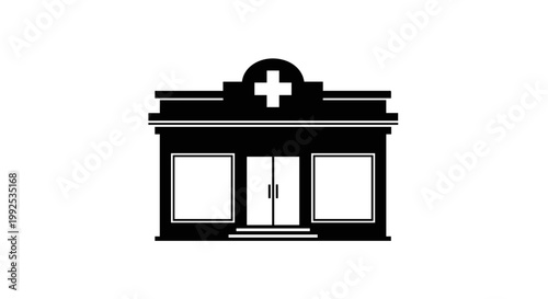 Medical Building Front Entrance Structure.