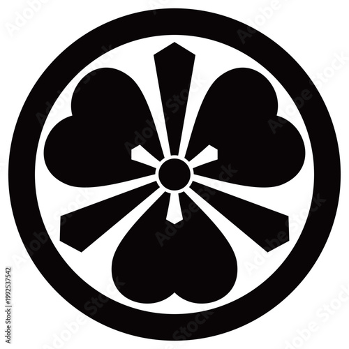 家紋です。若狭剣片喰といいます